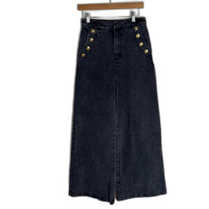 Free Market Women's Extreme Wide Leg Dark Sailor Jeans Size 27 Small